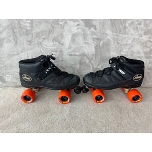 Riedell Carrera Sport Boot 106B Roller Skates Black Leather Sure-Grip Zoom 12
